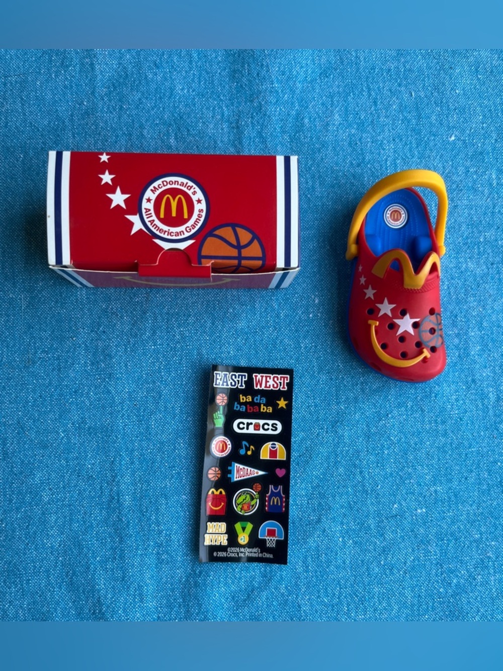 McDonald's Crocs Happy Meal Toys March Madness 2026 NEW 4 5-Star
Athlete Red